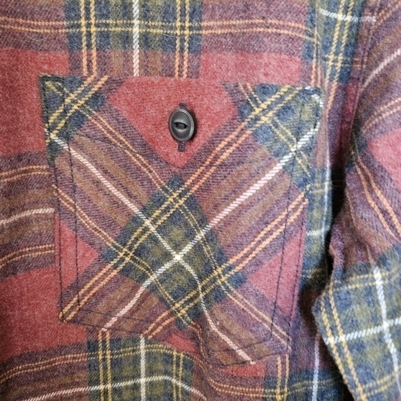 NWT Weatherproof Vintage‎ Men's Plaid Flannel Shirt Button Up Red Yellow Size S - Picture 4 of 11